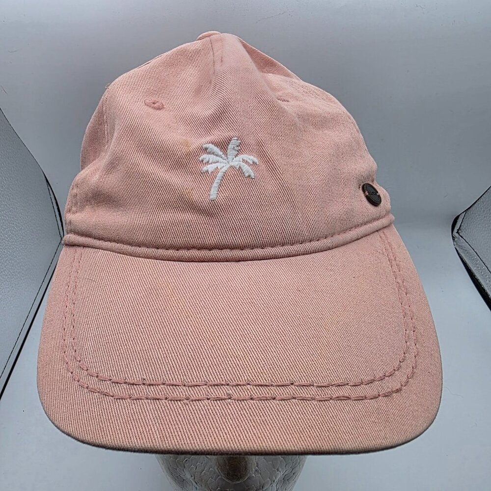 Roxy Next Level Womens Pink Palm Tree Baseball Cap Casual Embroidered Hat